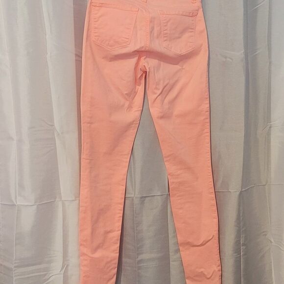 * * J.BRAND pink/peach light stretchy Skinny Leg Mid Rise Jeans Final Discount - Picture 5 of 13